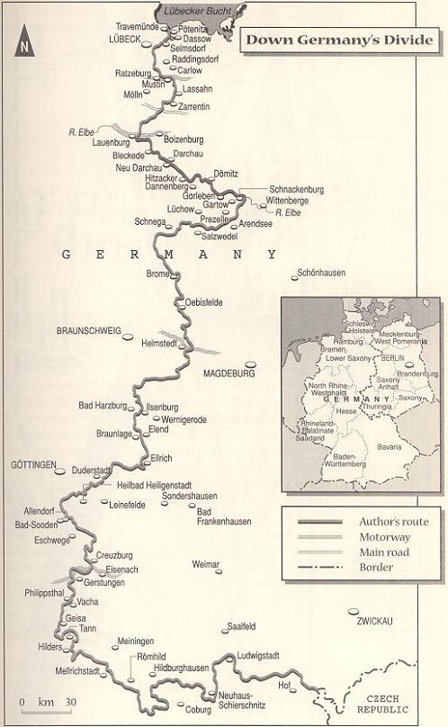 Along the wall and watchtowers: map